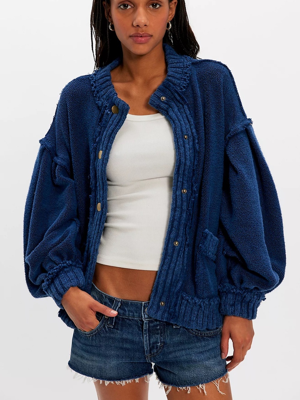 Free people We The Free Cute In This Cardi insignia blue